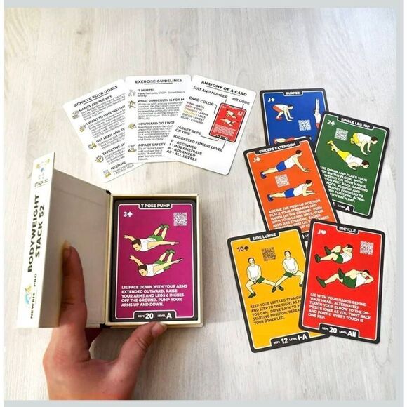 Bodyweight Exercise Cards: Workout Playing Card Game. Designed by a Military Fit - Picture 2 of 14